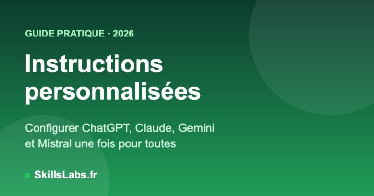Instructions personnalisées pour configurer ChatGPT, Claude, Gemini et Mistral