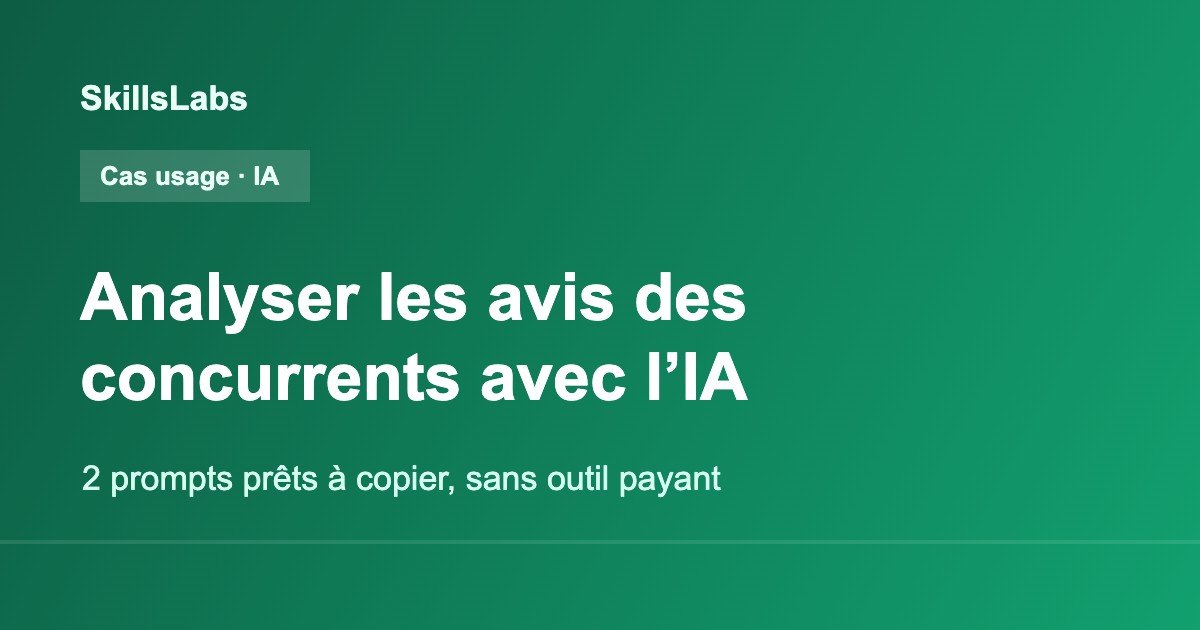 Analyser les avis des concurrents avec l’IA