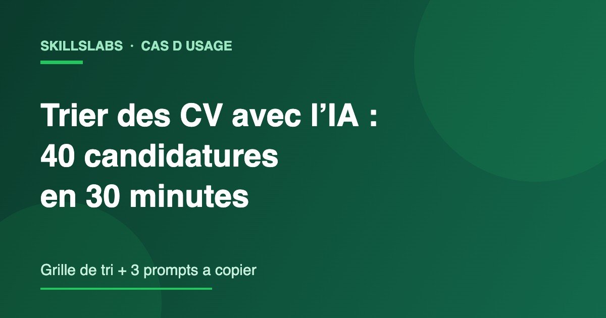 Trier des CV avec l’IA