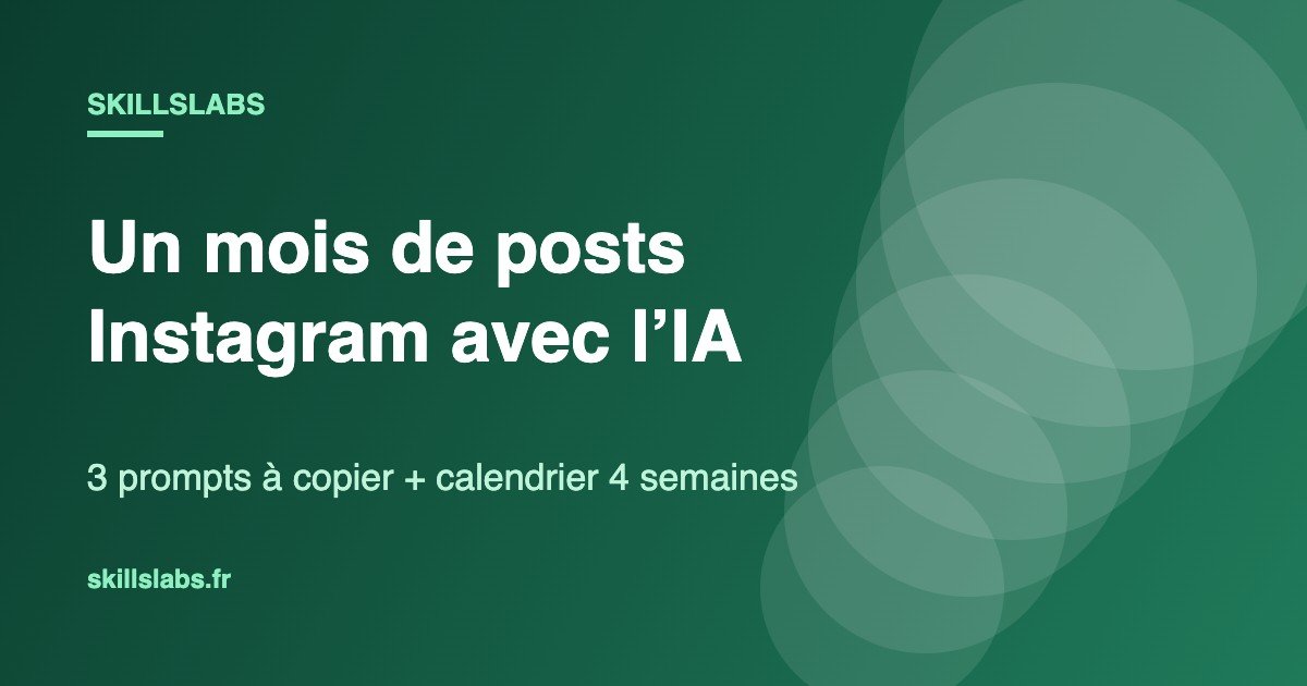 Un mois de posts Instagram avec l’IA : 3 prompts