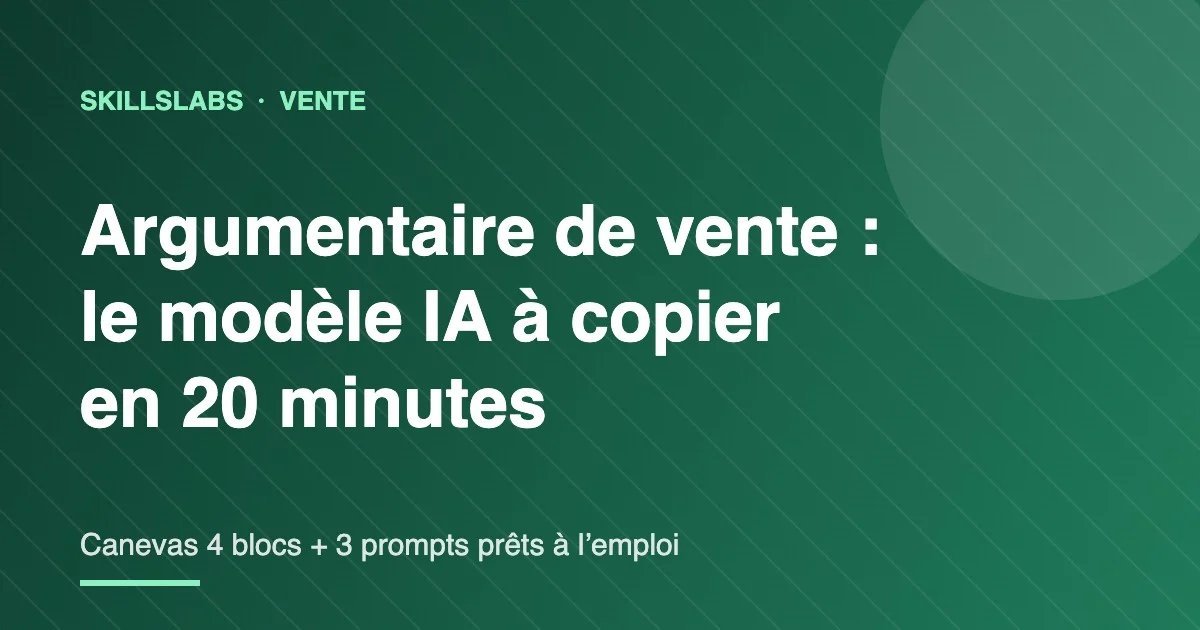 Argumentaire de vente avec l'IA